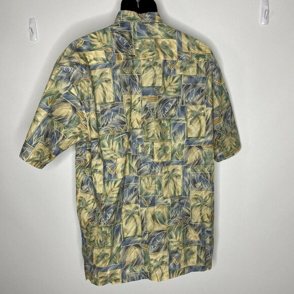 Tori Richard Hawaiian shirt Mens L Beige Cotton Lawn Aloha Vacation - Picture 3 of 8